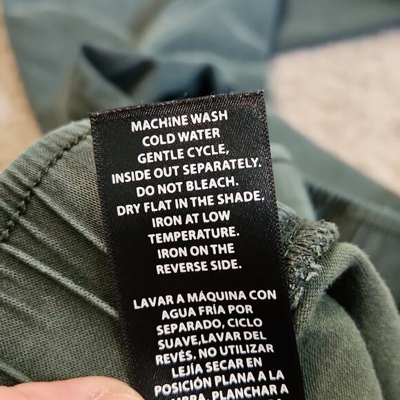 Buffalo David Bitton Green Pull On Pants Size LG Elastic Waist Gorpcore Granola - Picture 9 of 10